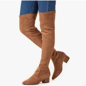 Brown over the knee boots